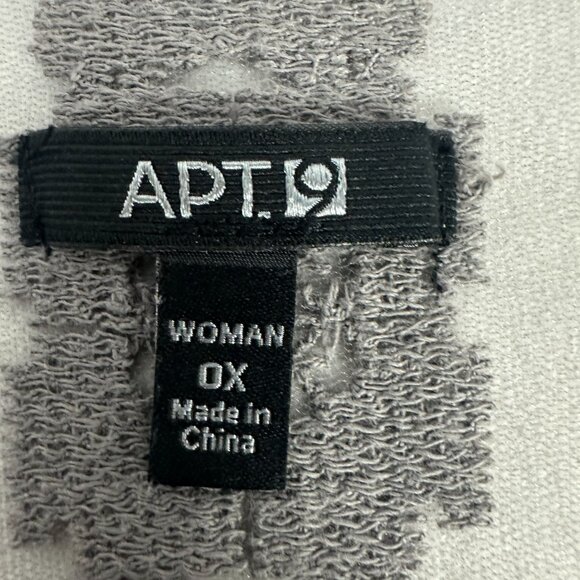 Apt. 9 Womens Gray Lace Back Embellished 3/4 Sleeve Top 0X - Picture 5 of 5